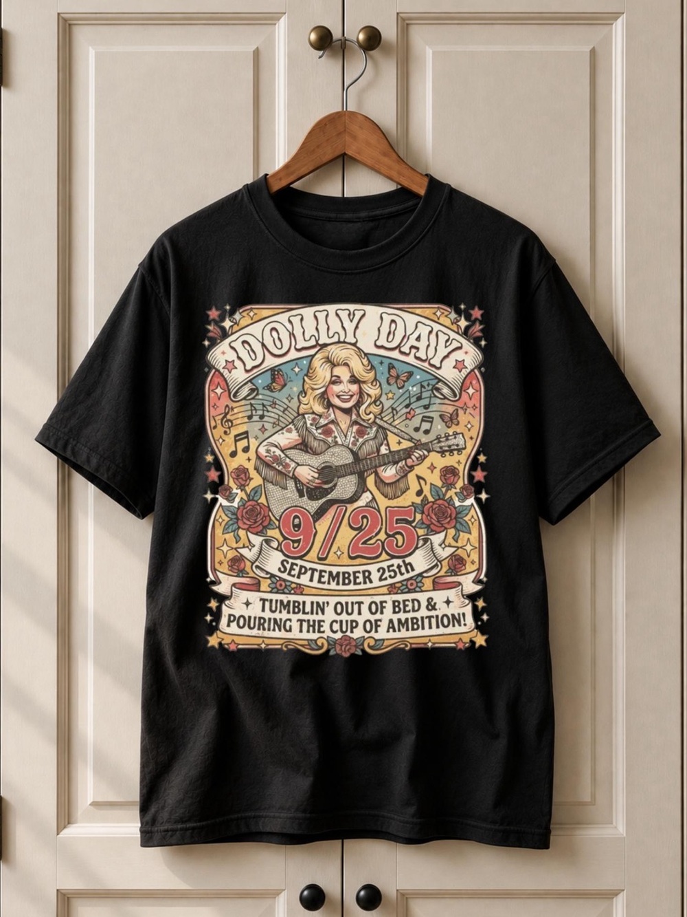 Retro Dolly Day Graphic Tee, Dolly Parton 9 to 5 Day Country Music Tee